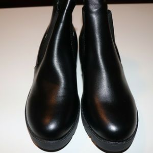 Faux Leather Ankle Boots